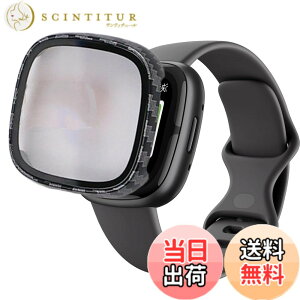 �y���������zAIYYXX For Fitbit sense2 /Fitbit versa4 �J�o�[ 3D���p�G�b�W �����^ PC+�K���X�f�� ��̌^ Fitbit sense2 /Fitbit versa4 �P�[�X �Ή� �����[�d�\ �[�d�⏕��t�� �����ߗ� �L�Y�h�~ �w �F�F�J�[