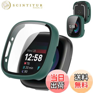 �y���������zAIYYXX For Fitbit sense2 /Fitbit versa4 �J�o�[ 3D���p�G�b�W �����^ PC+�K���X�f�� ��̌^ Fitbit sense2 /Fitbit versa4 �P�[�X �Ή� �����[�d�\ �[�d�⏕��t�� �����ߗ� �L�Y�h�~ �w��h�~ �� 