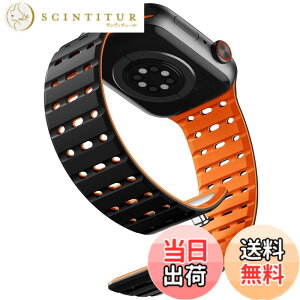 �y���������z[Bandletic] �A�b�v���E�H�b�`�p�� �o���h �}�O�l�b�g - �� ����Ȃ� �X�|�[�c�o���h�ʋC�� �h�� �y�� 2�F�f�U�C�� �����o���h �F�F�u���b�N�I�����W�A�T�C�Y�F44/45/46/49/42mm(Series3)