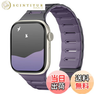 �y���������z[Bandletic]�A�b�v���E�H�b�`�p �o���h �}�O�l�b�g - Apple Watch�Ή��o���h �V���R�� ���ʒ��p �h�� 49mm/46mm/45mm/44mm/42mm Series Ultra/Ultra2/Ultra3/11/10/9/8/7/6/SE/5�Ή� �y�� �_�炩�� �F�F�O��