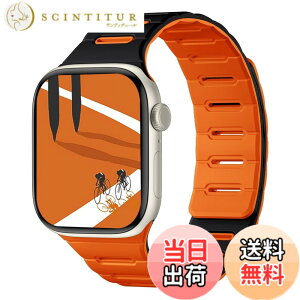 �y���������z[Bandletic]�A�b�v���E�H�b�`�p �o���h �}�O�l�b�g - Apple Watch�Ή��o���h �V���R�� ���ʒ��p �h�� 49mm/46mm/45mm/44mm/42mm Series Ultra/Ultra2/Ultra3/11/10/9/8/7/6/SE/5�Ή� �y�� �_�炩 �F�F�u���b