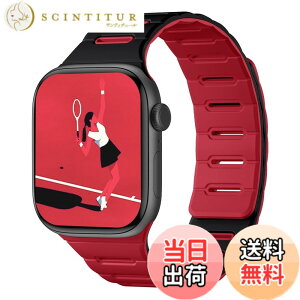 �y���������z[Bandletic]�A�b�v���E�H�b�`�p �o���h �}�O�l�b�g - Apple Watch�Ή��o���h �V���R�� ���ʒ��p �h�� 49mm/46mm/45mm/44mm/42mm Series Ultra/Ultra2/Ultra3/11/10/9/8/7/6/SE/5�Ή� �y�� �_�炩�� �F�F�u��