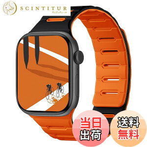 �y���������z[Bandletic]�A�b�v���E�H�b�`�p �o���h �}�O�l�b�g - Apple Watch�Ή��o���h �V���R�� ���ʒ��p �h�� 49mm/46mm/45mm/44mm/42mm Series Ultra/Ultra2/Ultra3/11/10/9/8/7/6/SE/5�Ή� �y�� �_�炩 �F�F�u���b