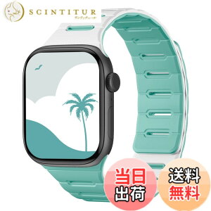 �y���������z[Bandletic]�A�b�v���E�H�b�`�p �o���h �}�O�l�b�g - Apple Watch�Ή��o���h �V���R�� ���ʒ��p �h�� 49mm/46mm/45mm/44mm/42mm Series Ultra/Ultra2/Ultra3/11/10/9/8/7/6/SE/5�Ή� �y�� �_�炩 �F�F��/�~��