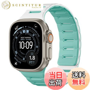 �y���������z[Bandletic]�A�b�v���E�H�b�`�p �o���h �}�O�l�b�g - Apple Watch�Ή��o���h �V���R�� ���ʒ��p �h�� 49mm/46mm/45mm/44mm/42mm Series Ultra/Ultra2/Ultra3/11/10/9/8/7/6/SE/5�Ή� �y�� �_�炩 �F�F��/�~��