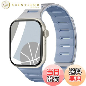 �y���������z[Bandletic]�A�b�v���E�H�b�`�p �o���h �}�O�l�b�g - Apple Watch�Ή��o���h �V���R�� ���ʒ��p �h�� 49mm/46mm/45mm/44mm/42mm Series Ultra/Ultra2/Ultra3/11/10/9/8/7/6/SE/5�Ή� �y�� �_�炩�� �F�F�O��