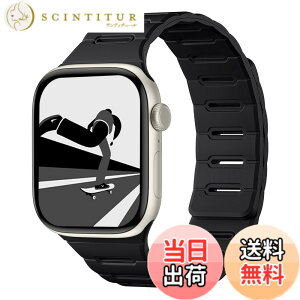 �y���������z[Bandletic]�A�b�v���E�H�b�`�p �o���h �}�O�l�b�g - Apple Watch�Ή��o���h �V���R�� ���ʒ��p �h�� 49mm/46mm/45mm/44mm/42mm Series Ultra/Ultra2/Ultra3/11/10/9/8/7/6/SE/5�Ή� �y�� �_�炩�� �ȒP�� �F