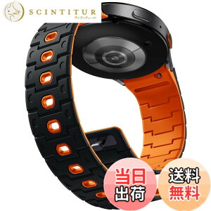 �y���������z[Bandletic] Galaxy Watch 7 �o���h -N52���͎��Γ��� �ʋC�� �y�� �V���R�� �X�|�[�c�o���h Galaxy Watch 7/6/5/4/Classic/5 Pro 40mm/42mm/43mm/44mm/46mm/47mm �Ή� �����Y ���f�B�[�X �F�F�u���b�N/�I����