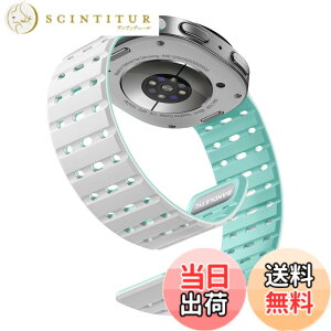 �y���������z[Bandletic] Galaxy watch 8 �o���h - �}�O�l�b�g�� �V���R���o���h Watch 8 44mm 40mm/ Watch 8 Classic 46mm �ɑΉ� N52���� �ʋC�� �ϊ� �h�� �y�� �j�����p �����p�o���h �F�F�z���C�g/�u���[