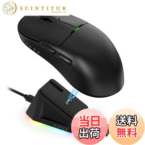 �y���������zATTACK SHARKxAJAZZ AJ159 �Q�[�~���O�}�E�X 2.4GHz�����ڑ� USB�P�[�u���ڑ� PAW3395�Z���T�[USB3.0�R�l�N�^ 1KHz�|�[�����O���[�g �F�F�u���b�N