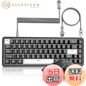 �y���������zMAMBASNAKExATTACK SHARK X65HE+R1 �Q�[�~���O�L�[�{�[�h�}�E�X�Z�b�g 65% ���C�����s�b�h�g���K�[ RGB 8K�|�[�����O���[�g / ���y��59g �����}�E�X PAW3311 18000DPI 2.4G/Bluetooth / 0.125ms���C�e���V