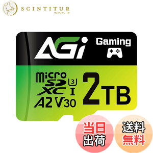 �y���������zAGI 2TB �}�C�N��sd�J�[�h Switch����m�F�� Full HD & 4K A2 (�ǂݏo�����x�ő�170MB/s�A�������ݑ��x�ő�160MB/s) �A�_�v�^�t�� U3 V30 UHS-I TF138 microSD�J�[�h �F�F�O���[���A�T�C�Y�F2TB