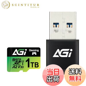�y���������zAGI 1TB TF138 �}�C�N��SD�J�[�h/CR138 Type A�J�[�h���[�_�[, Switch����m�F��, MicroSDXC A2 U3 V30 4K UHS-I (�ǂݏo�����x�ő�170MB/s�A�������ݑ��x�ő�160MB/s) �A�_�v�^�t�� �T�C�Y�F1TB + Type A