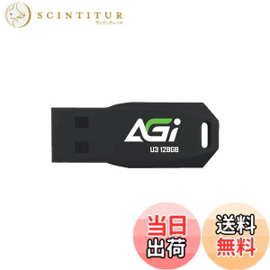 �y���������zAGI USB������ USB3.2 USB Type-A �ő�ǂݎ�葬�x 120MB/s ���^�� �O�t�������� �g�ѕ֗� UP138 �F�F�u���b�N�A�T�C�Y�F128GB