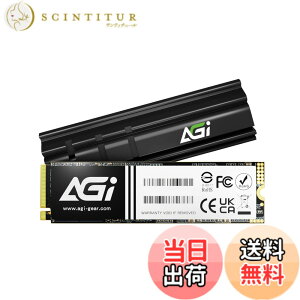 �y���������zAGI AI858 1TB SSD Gen5x4 ������ �ő�ǂݎ�� 14000MB/s DRAM�L���b�V������ NVMe2.0 M.2 Type 2280 PCIe ����SSD 6nm�v���Z�X �u�����h�q�[�g�V���N�݌v 3D NAND �����d�� ���ϋv