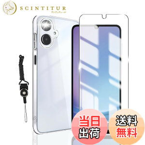 �y���������z�y1���Z�b�g For Galaxy A25 5G SC-53F SCG33 �K���X�t�B���� + For Galaxy A25 5G �P�[�X �N���A�z ���Ɏq�� �M�����N�V�[a25 5G �t�B���� �d�x9H �����K���X �t���ی�t�B���� SC-53F SCG33 �P�[�X 