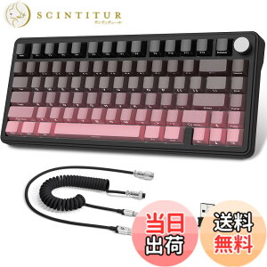 �y���������zATTACK SHARK X85���J�j�J���L�[�{�[�h�A�m�u�t��75%���C�����X�Q�[���L�[�{�[�h�APBT���v�����g�L�[�L���b�v�ABT 5.1/2.4 Ghz/USB-C�L���A�z�b�g�X���b�v�A���j�A�X�C�b�`�ARGB�ANKRO�APC
