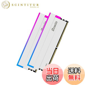 �y���������zBiwin DW100 DDR5 RGB U-DIMM PC�p������ �F�F�z���C�g�A�T�C�Y�F6000MT/s 32GB C28