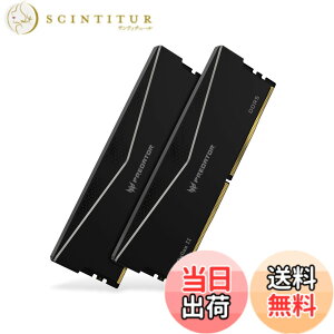 �y���������zAcer Predator Pallas II DDR5 PC�p������ �F�F�u���b�N�A�T�C�Y�F32GB CL36