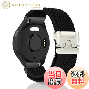 �y���������z[CeiBand] �R���p�`�u�� 20mm �o���h Garmin Forerunner 165/Forerunner 165 Music/Garmin Vivoactive 5 �Ή� �A�b�v���E�H�b�`�o���h �r���v�o���h �p���V���[�g�X�^�C���̃o�b�N�� ���v�o���h �x���g