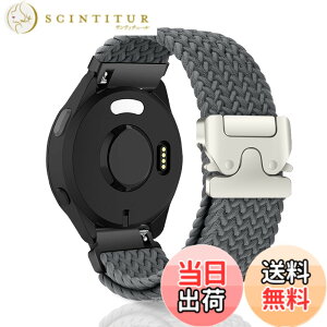 �y���������z[CeiBand] �R���p�`�u�� 20mm �o���h Garmin Forerunner 165/Forerunner 165 Music/Garmin Vivoactive 5 �Ή� �A�b�v���E�H�b�`�o���h �r���v�o���h �p���V���[�g�X�^�C���̃o�b�N�� ���v�o���h �x���g