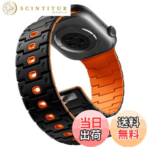 �y���������z[Bandletic]�A�b�v���E�H�b�`�p �o���h - Apple Watch�Ή��o���h N52���͎��Γ��� �y�ʃV���R���f�� �h���h�o ���g�����_���f�U�C�� 49mm/46mm/45mm/44mm/42mm/41mm/40mm/38mm �Ή� 5.5-8.3�C���`����