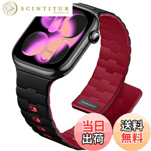 �y���������z[Bandletic] �A�b�v���E�H�b�`�p �o���h - N54���΃o���h �}�O�l�b�g���V���R�� �j�����p �X�|�[�c�p �y�� Series11/10/9/Ultra3/SE3/8/7/6/5/4/3/1�p �F�F�u���b�N/���b�h�A�T�C�Y�F38/40/41/42mm(S