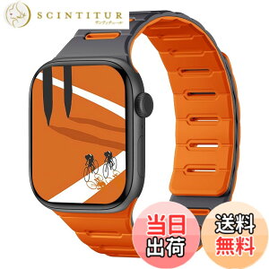 �y���������z[Bandletic]�A�b�v���E�H�b�`�p �o���h �}�O�l�b�g - Apple Watch�Ή��o���h �V���R�� ���ʒ��p �h�� 49mm/46mm/45mm/44mm/42mm Series Ultra/Ultra2/Ultra3/11/10/9/8/7/6/SE/5�Ή� �y�� �_�炩�� �F�F�O��