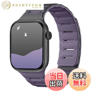 �y���������z[Bandletic]�A�b�v���E�H�b�`�p �o���h �}�O�l�b�g - Apple Watch�Ή��o���h �V���R�� ���ʒ��p �h�� 49mm/46mm/45mm/44mm/42mm Series Ultra/Ultra2/Ultra3/11/10/9/8/7/6/SE/5�Ή� �y�� �_�炩�� �F�F�O��