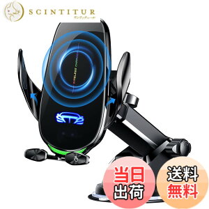 �y���������z�ԍڃz���_�[ �X�}�z�z���_�[ 15W �}�����C�����X�[�d�� �ԃz���_�[�����J�� 360�x��] �z�Վ��������o����2��ގ��Ή� iPhone/Sony/SHARP/Samsung/Xiaomi/OPPO �Ȃ� �F�F�u���b�N�A�T�C