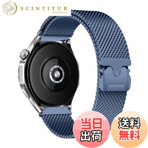 �y���������z[HinZann] �X�e�����X �o���h Huawei Watch GT 6 46mm/GT 6 Pro/GT 5/GT 5 Pro/GT 4/5/4/3 Pro �Ή����Ă��܂� 22mm�����p�x���g�E�}�O�l�b�g�E�~���l�[�[���[�v�E�������� ���b�V�� �ʋC �o���h Huawei