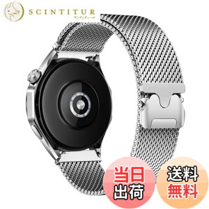 �y���������z[HinZann] �X�e�����X �o���h Huawei Watch GT 6 46mm/GT 6 Pro/GT 5/GT 5 Pro/GT 4/5/4/3 Pro �Ή����Ă��܂� 22mm�����p�x���g�E�}�O�l�b�g�E�~���l�[�[���[�v�E�������� ���b�V�� �ʋC �o���h Huawei