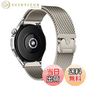 �y���������z[HinZann] �X�e�����X �o���h Huawei Watch GT 6 46mm/GT 6 Pro/GT 5/GT 5 Pro/GT 4/5/4/3 Pro �Ή����Ă��܂� 22mm�����p�x���g�E�}�O�l�b�g�E�~���l�[�[���[�v�E�������� ���b�V�� �ʋC �o���h Huawei