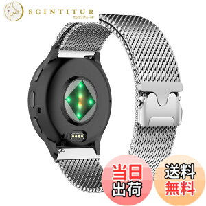 �y���������z[HinZann] �X�e�����X �o���h Garmin Venu 4 45mm/Venu 3/Venu2/D2 Air X15/vivoactive 4 �Ή����Ă��܂� 22mm�����p�x���g�E�}�O�l�b�g�E�~���l�[�[���[�v�E�������� ���b�V�� �ʋC �o���h Garmin Fore