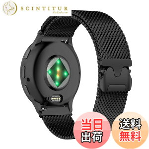 �y���������z[HinZann] �X�e�����X �o���h Garmin Venu 4 45mm/Venu 3/Venu2/D2 Air X15/vivoactive 4 �Ή����Ă��܂� 22mm�����p�x���g�E�}�O�l�b�g�E�~���l�[�[���[�v�E�������� ���b�V�� �ʋC �o���h Garmin Fore