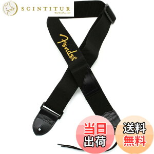 �y���������zFender �t�F���_�[ �X�g���b�v 2 BLK POLY STRAP,RED FENDER �F�FBlack with Yellow Logo�A�T�C�Y�FFree Size