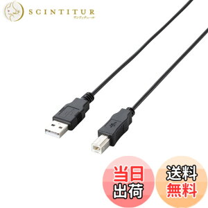 �y���������zELECOM RoHS�w�ߏ���&���z���p�b�P�[�W �G�RUSB2.0�P�[�u�� A-B�^�C�v �u���b�N �F�F�u���b�N�A�T�C�Y�F0.5m
