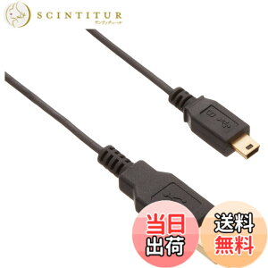 �y���������ziBUFFALO USB2.0�P�[�u�� (A to miniB) �X�����^�C�v �F�F�u���b�N�A�T�C�Y�F1.5m
