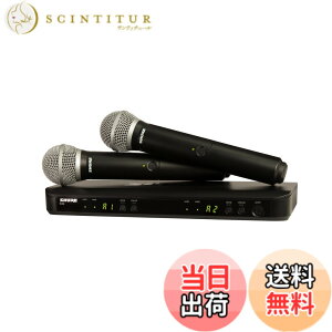 �y���������z�y�������K�i�z SHURE BLX�V���[�Y ���C�����X�{�[�J���V�X�e���Z�b�g PG58 �F�F�u���b�N