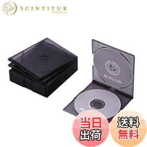 �y���������z�G���R�� DVD CD�P�[�X �v���P�[�X �X���� 1�����[ 10���p�b�N �A�\�[�g CCD-JSCS10ASO �F�F�N���A�u���b�N�A�T�C�Y�F2�����[x10���p�b�N