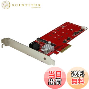 �y���������z�X�^�[�e�b�N.com PCI Express�Ή� M.2 SSD �R���g���[���J�[�h �F�F���b�h�A�T�C�Y�F2x SATA M.2 + 2 SATA