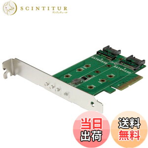 �y���������z�X�^�[�e�b�N.com PCI Express�Ή� M.2 SSD �R���g���[���J�[�h �T�C�Y�F1x PCIe M.2 + 2x SATA M.2