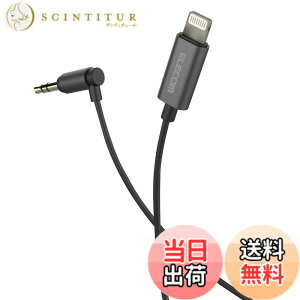 �y���������z�G���R�� AUX �P�[�u�� iPhone ���C�g�j���O - 3.5mm �C���z�� �ϊ��P�[�u�� �ԍڗp �F�F�u���b�N�A�T�C�Y�F0.5m