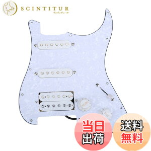 �y���������zMusiclily 11�� HSS Loaded �z���ς� �t�F���_�[�X�N���C�A�X�g���g�G���L�M�^�[�p�V���O���R�C���s�b�N�A�b�v�s�b�N�K�[�h�Z�b�g �F�F�z���C�g�p�[��