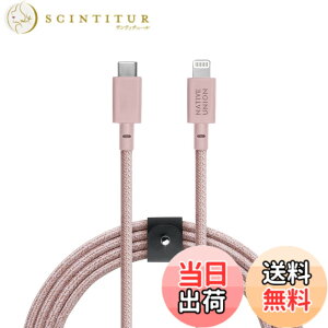 �y���������zNative Union Belt Cable XL - 10ft USB-C to Lightning �F�FRose�A�T�C�Y�FXL