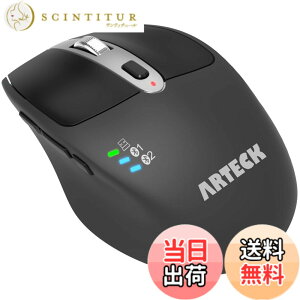 �y���������zArteck �}���`�f�o�C�X ���� ���C�����XBluetooth�}�E�X 2.4GHz USB ���V�o�[ �l�ԍH�w�݌v �E��É��N���b�N �R���s���[�^�[�A�f�X�N�g�b�v�APC�A���b�v�g�b�v�AMac�AiPad��Windows10/8 iPad