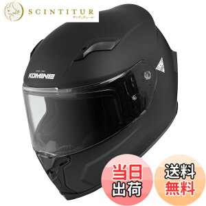 �y���������z�R�~�l(KOMINE) �o�C�N�p FL �t���t�F�C�X�w�����b�g HK-170 UV�J�b�g�V�[���h �����xABS�V�F�� �C���i�[�o�C�U�[ �t���t�F�C�X �}�O�l�b�g�o�b�N�� �F�FMat Black�A�T�C�Y�FM
