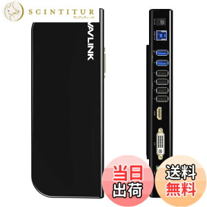 �y���������zWAVLINK USB 3.0 ���j�o�[�T���h�b�L���O�X�e�[�V����/1x4K�Ή� HDMI�o�̓|�[�g/1xDVI �|�[�g/2xUSB 3.0�|�[�g/4xUSB 2.0�|�[�g/1x�M�K�r�b�g�C�[�T�l�b�g�|�[�g�Ȃ�13�|�[�g���ځAWindows Vista/7