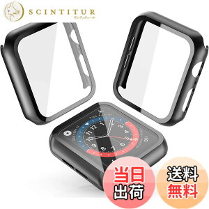 �y���������zSmilelane�y2�z�Ή� Apple Watch Series 4/5/6/SE/7/8/9/10 �p �P�[�X, PC�f�� ��̌^ �K���X�P�[�X Series 4/5/6/SE/7/8/9/10 �ی�J�o�[ �F�F�u���b�N�A�T�C�Y�F40mm