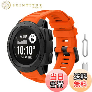 �y���������zHaotop �o���h Compatible for Garmin Instinct 2/Instinct/Esports/Tide/Tactical�C�X�|�[�c�V���R�����X�g�o���h�����o���h �F�F�I�����W